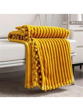 Fleece Throw Blanket Soft Plush Cozy Warm Fluffy Blanket Couch Bed Sofa 51x63